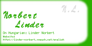 norbert linder business card